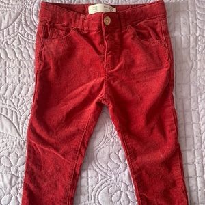 Red corduroy pants